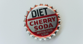 Diet cherry soda bottle cap