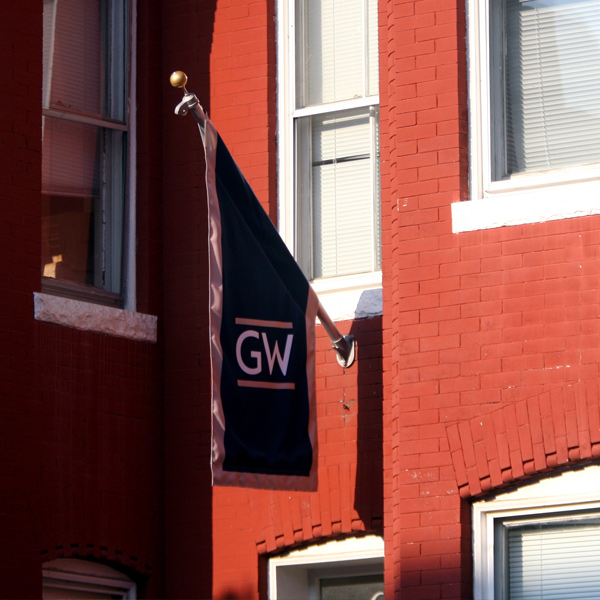 GW Flag on campus 