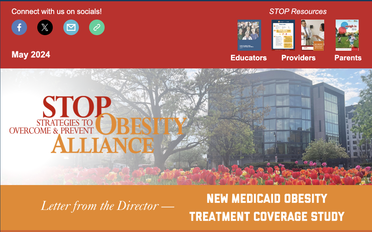 Report header for the STOP Obesity Alliance Report 