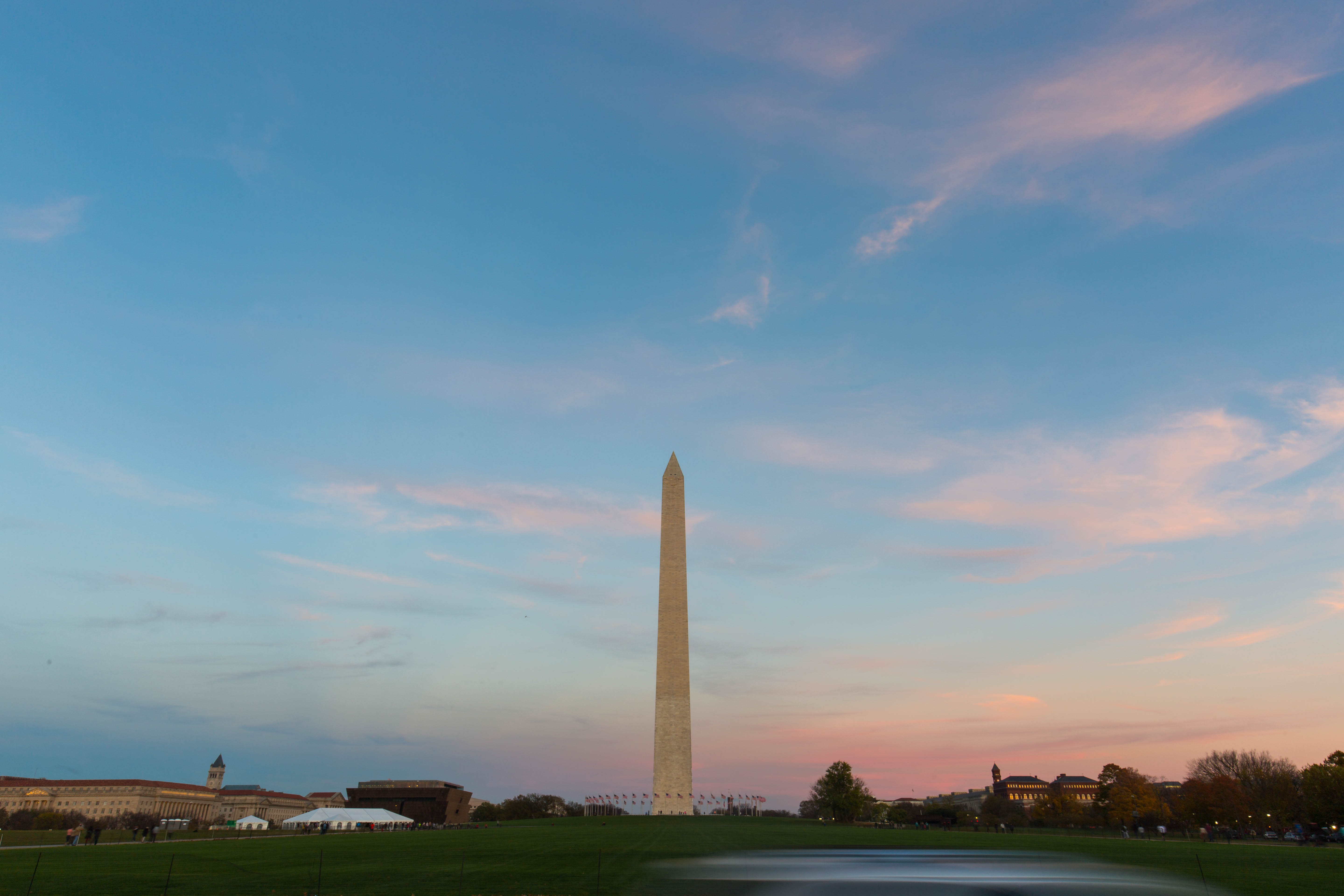Washington Monument at sunset