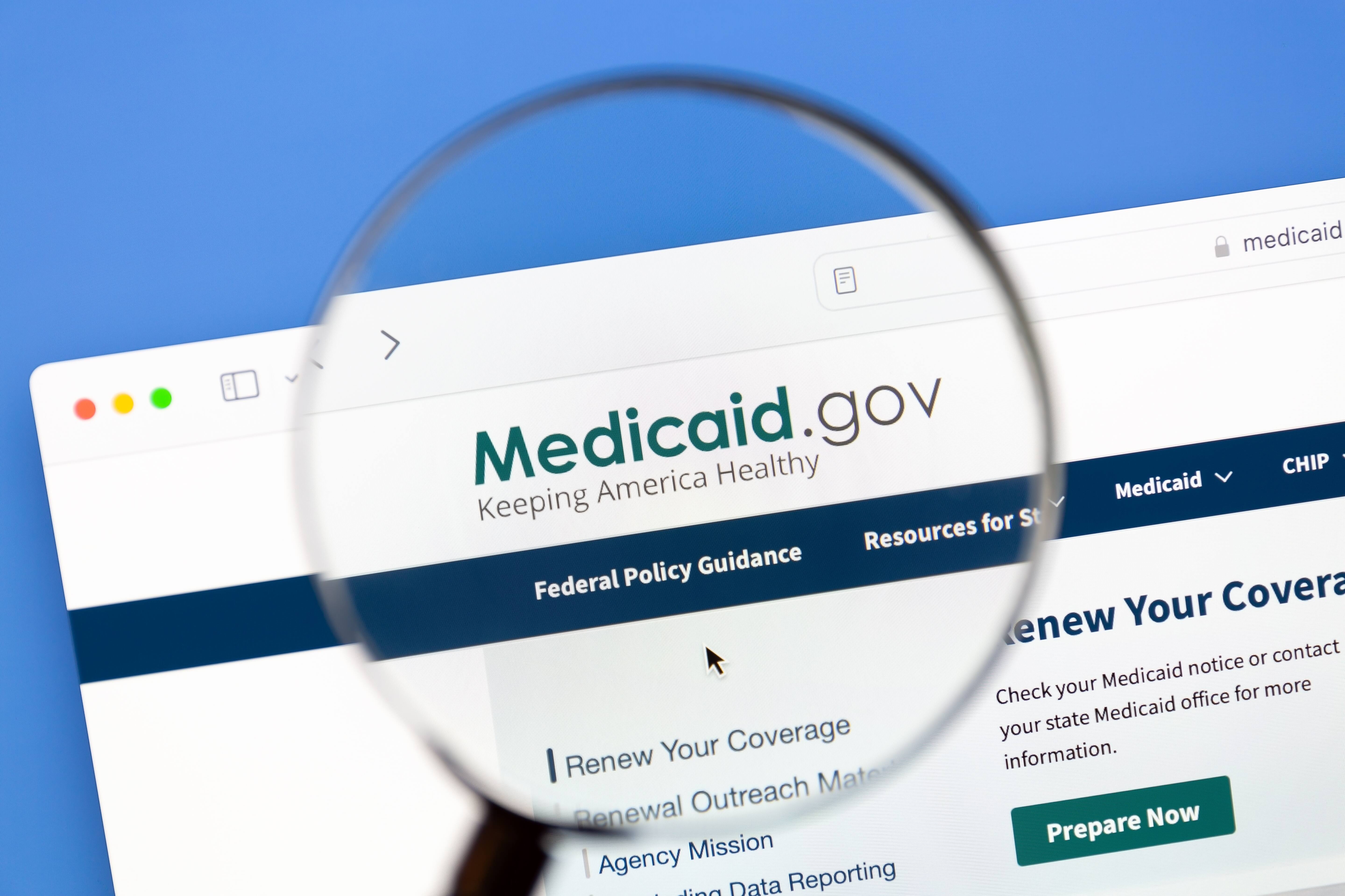 Picture of the Medicaid website