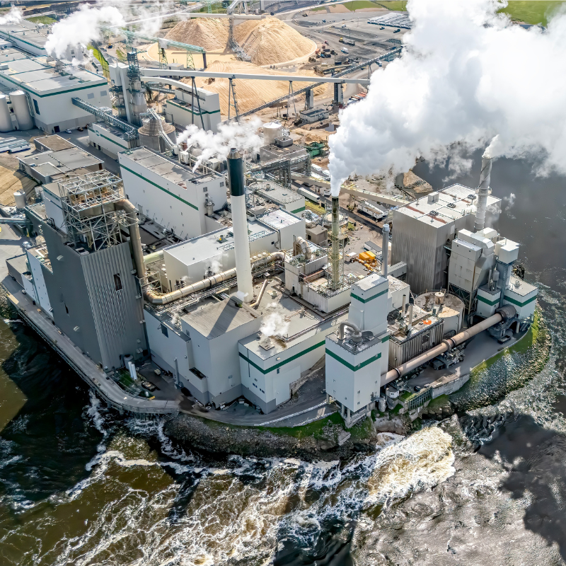 factory spewing pollution