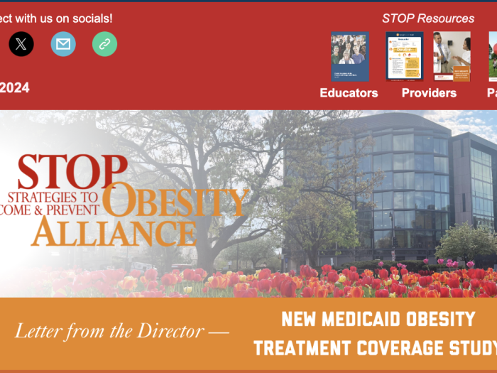 Report header for the STOP Obesity Alliance Report