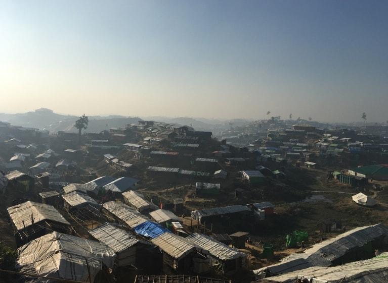 Arial view of a town