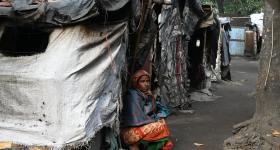 Person living in poor living conditions